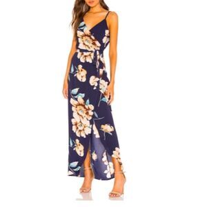Revolve Superdown Dina Floral Adjustable Strap Lightweight Maxi Dress Size Small